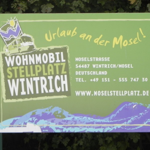 Mosel Stellplatz Wintrich i Rheinland-Pfalz, Tyskland