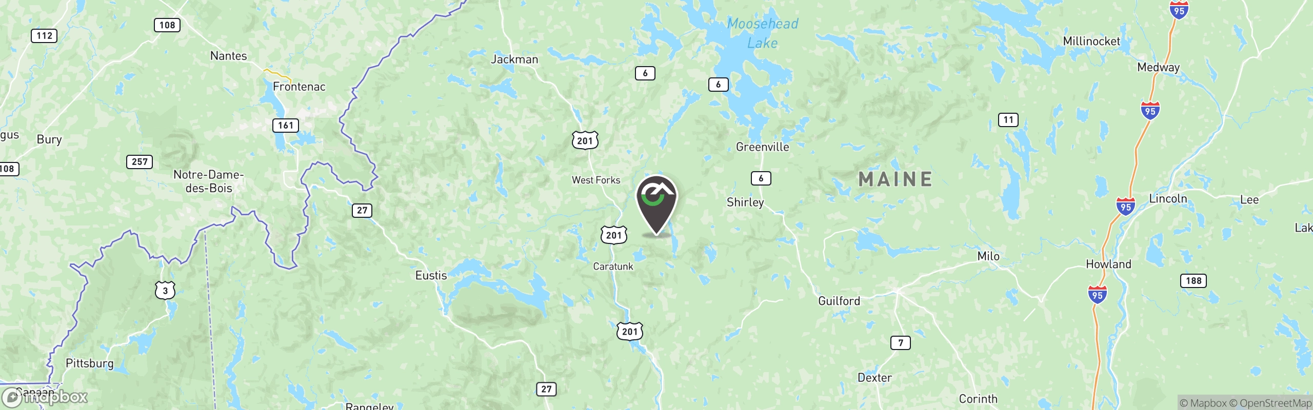 Indian Pond Campground in Maine, the United States Spottocamp